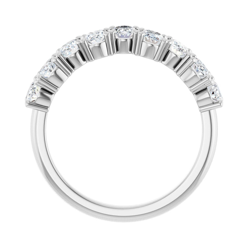 1 3/8 ct tw Diamond Lab Grown Anniversary Band in 14K White Gold... - view 2