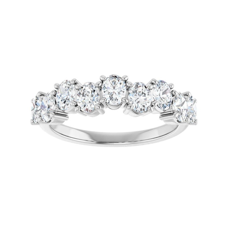 1 3/8 ct tw Diamond Lab Grown Anniversary Band in 14K White Gold... - view 3