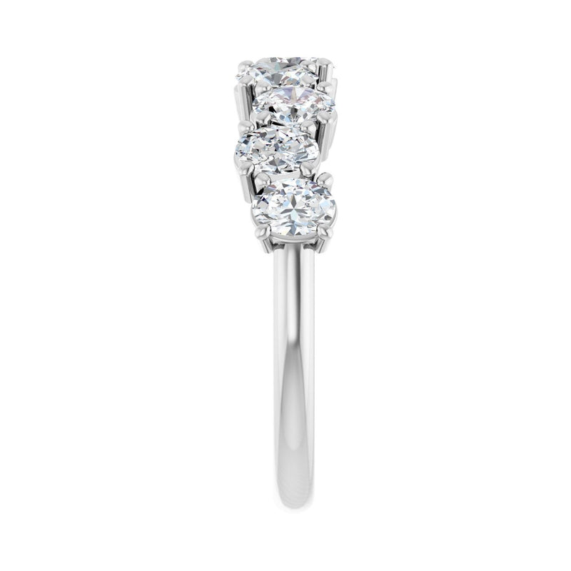 1 3/8 ct tw Diamond Lab Grown Anniversary Band in 14K White Gold... - view 4