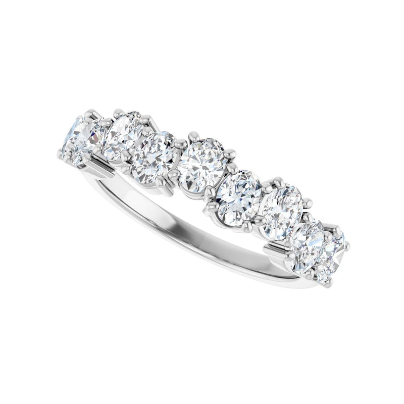 1 3/8 ct tw Diamond Lab Grown Anniversary Band in 14K White Gold... - view 5