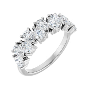 1 1/2 ct tw Diamond Lab Grown Anniversary Band in 14K White Gold...