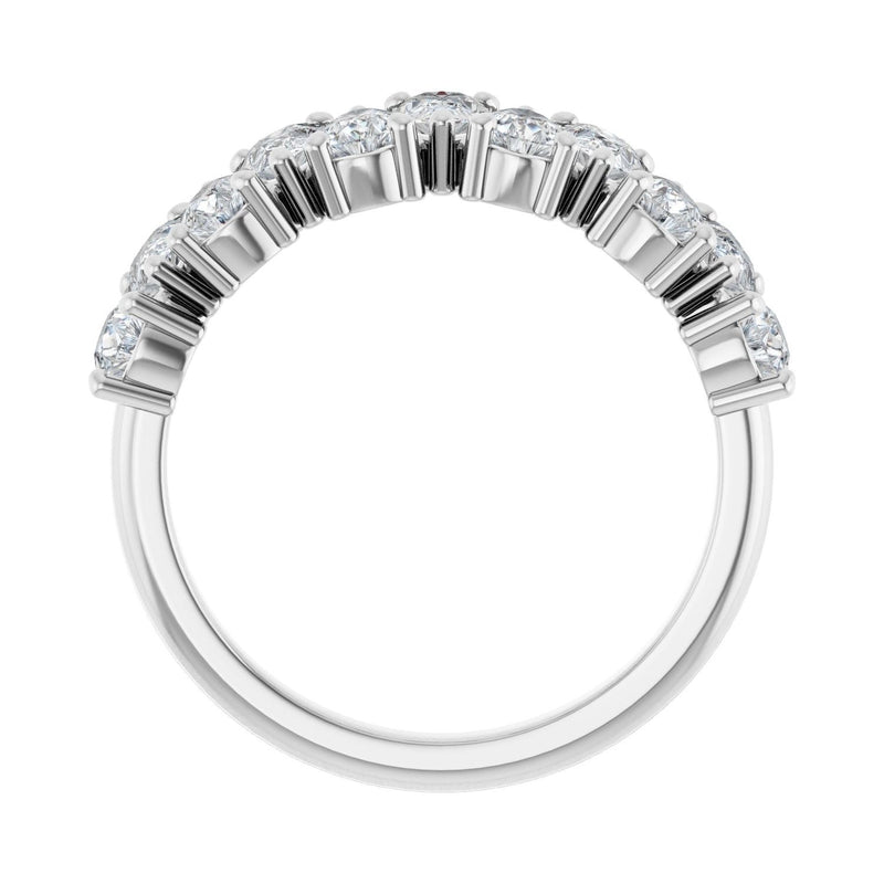 1 1/2 ct tw Diamond Lab Grown Anniversary Band in 14K White Gold... - view 2