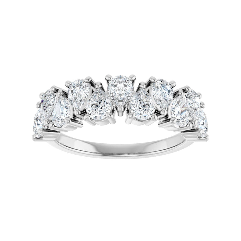 1 1/2 ct tw Diamond Lab Grown Anniversary Band in 14K White Gold... - view 3