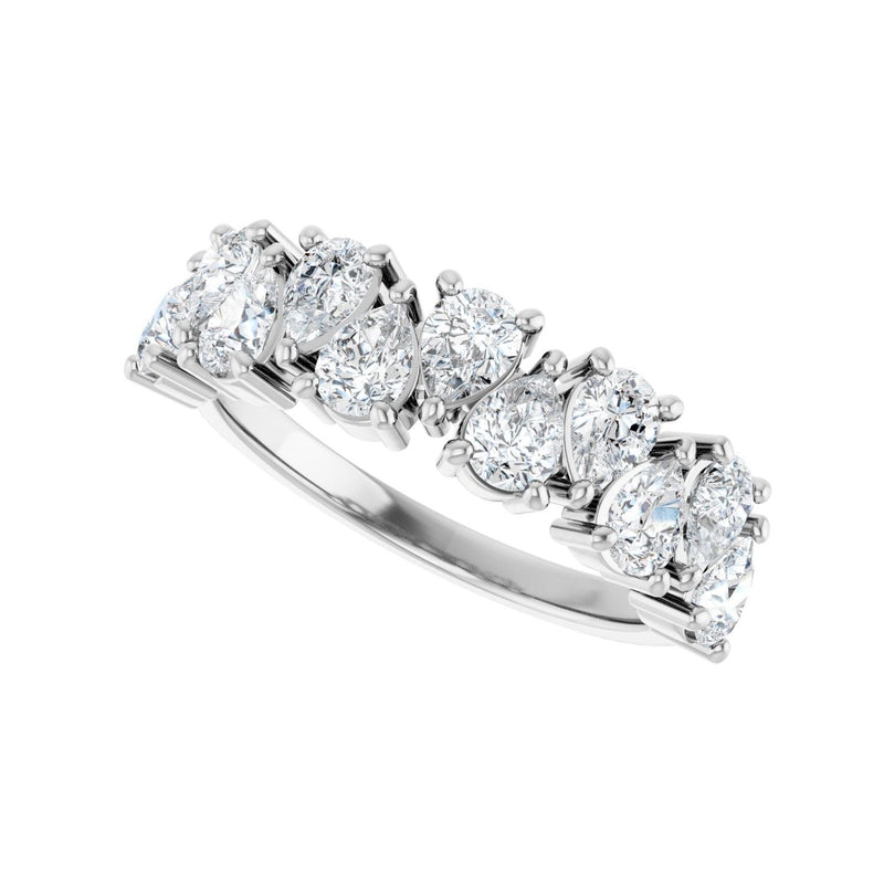 1 1/2 ct tw Diamond Lab Grown Anniversary Band in 14K White Gold... - view 5