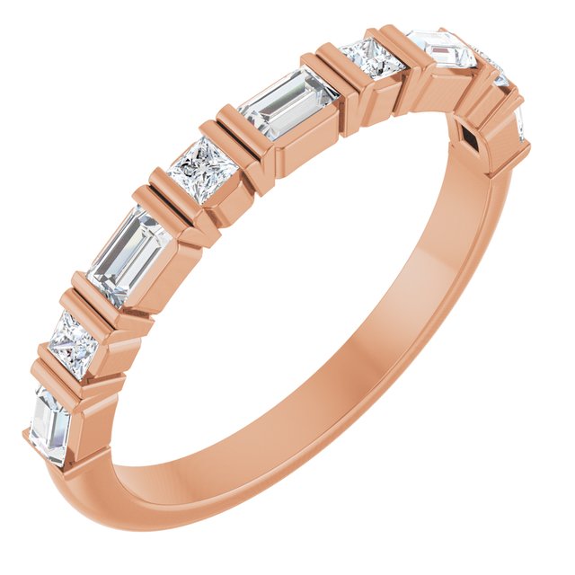 The Lazuli — Channel-Set Anniversary Band - Rose