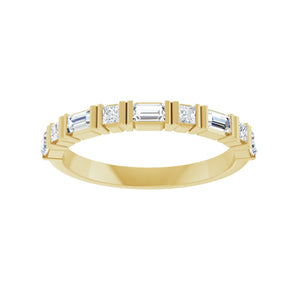 1/2 ct tw Channel-Set Lab Grown Anniversary Band in 14K White Gol... - view 3