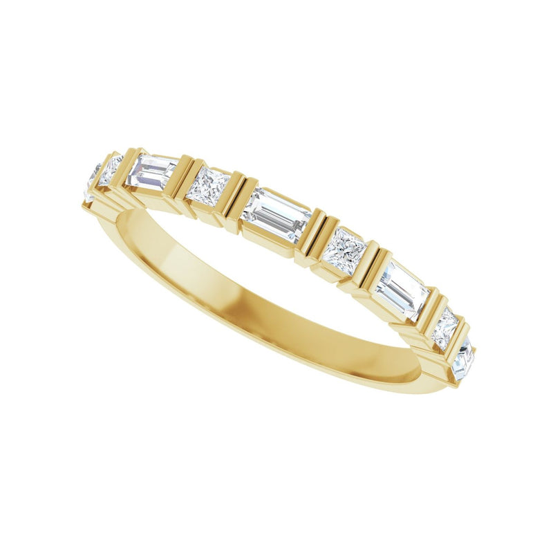 1/2 ct tw Channel-Set Lab Grown Anniversary Band in 14K White Gol... - view 5