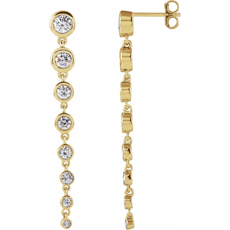 1 3/4 ct tw Round Lab Grown Diamond Stud Earrings in 14K White Go...
