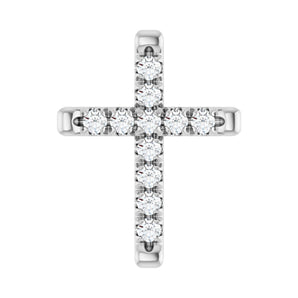 1 ct Round Lab Grown Diamond Cross Pendant in 14K White Gold...