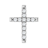 1 ct Round Lab Grown Diamond Cross Pendant in 14K White Gold...