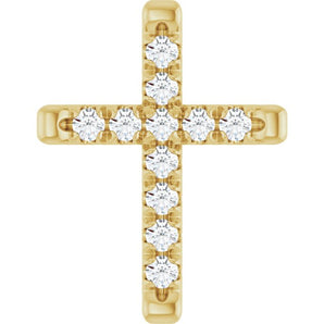 The Amelie — Round Cross Pendant - Yellow