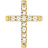The Amelie — Round Cross Pendant - Yellow