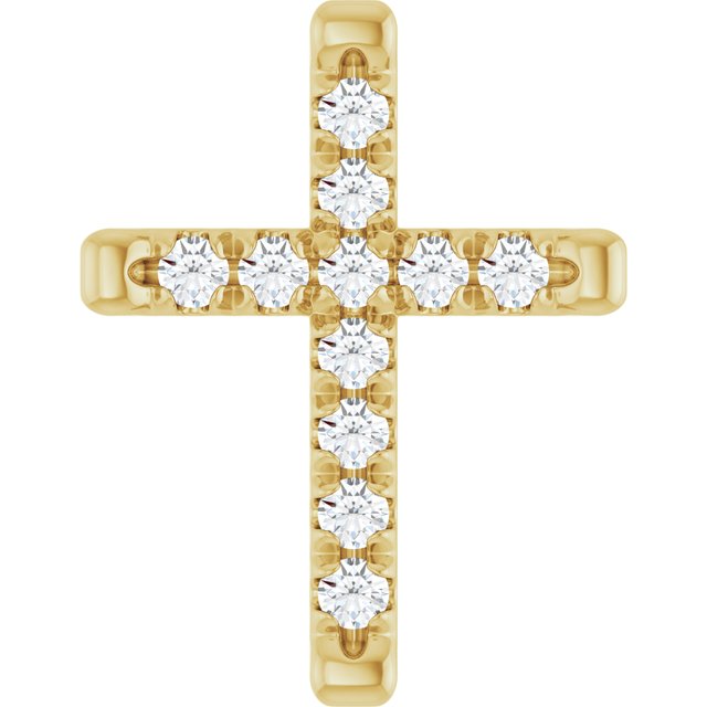 The Amelie — Round Cross Pendant - Yellow