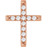 The Amelie — Round Cross Pendant - Rose