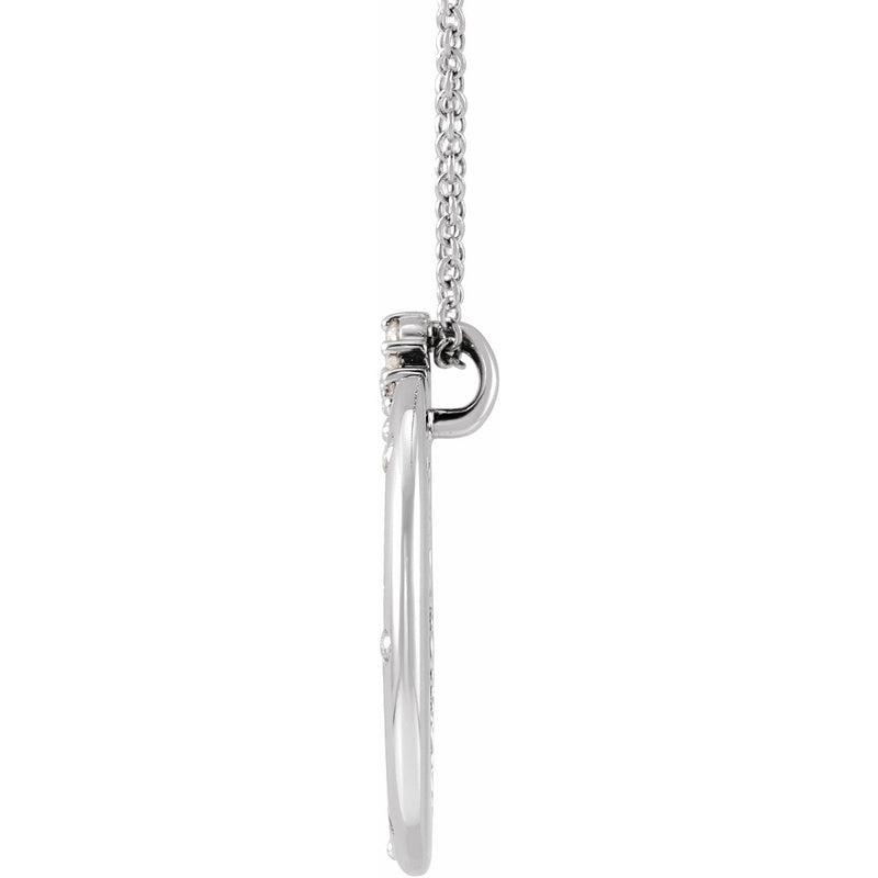 1/4 ct tw Solitaire Lab Grown Diamond Necklace in 14K White Gold ... - view 2