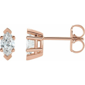 The Morion — Marquise Stud Earrings - Yellow