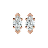 1/2 ct tw Marquise Lab Grown Diamond Stud Earrings in 14K White G... - view 2