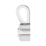 6 ct Round Lab Grown Diamond Solitaire Bezel Pendant in 14K White... - view 3