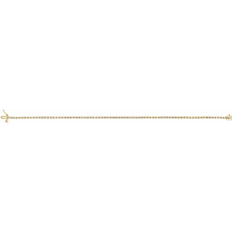 7" Lab Grown Diamond Line Bracelet in 14K White Gold (1 ct tw - F... - view 3