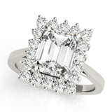 Emerald Color Rings Engagement Ring