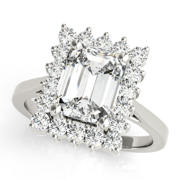 Emerald Color Rings Engagement Ring