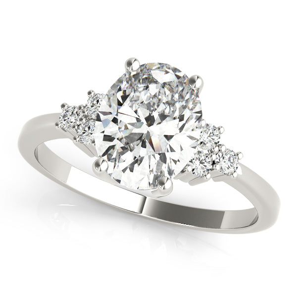 Oval Color Rings Engagement Ring