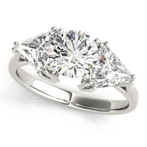 3 Stone Trillion Engagement Ring