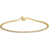 7" Lab Grown Diamond Line Bracelet in 14K White Gold (1 ct tw - F...