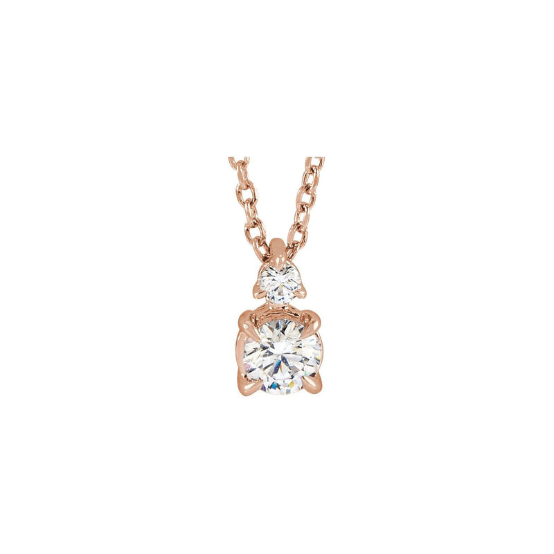 1 ct tw Claw-Prong Accented Lab Grown Diamond Necklace in 14K Whi...