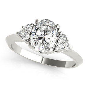 Oval Color Rings Engagement Ring