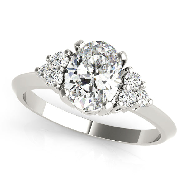 Oval Color Rings Engagement Ring