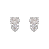 1/2 ct tw Oval Lab Grown Diamond Stud Earrings in 14K White Gold... - view 2