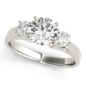3 Stone Round Engagement Ring