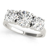 3 Stone Round Engagement Ring