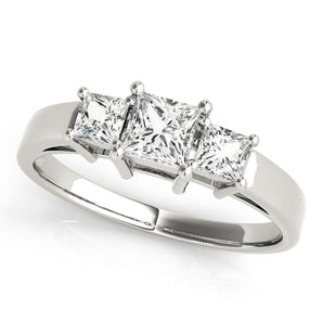 3 Stone Princess Engagement Ring