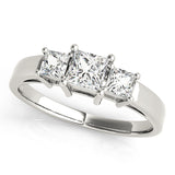 3 Stone Princess Engagement Ring