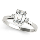 Emerald Color Rings Engagement Ring