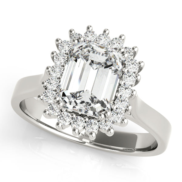 Emerald Color Rings Engagement Ring