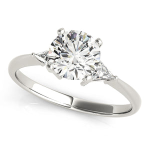 3 Stone Trillion Engagement Ring