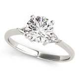 3 Stone Trillion Engagement Ring