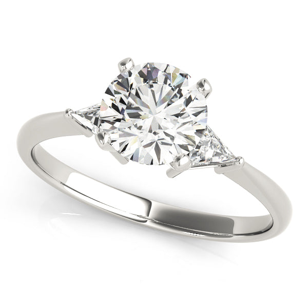 3 Stone Trillion Engagement Ring