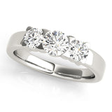 3 Stone Round Engagement Ring