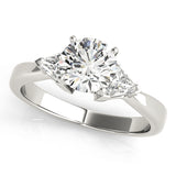3 Stone Trillion Engagement Ring
