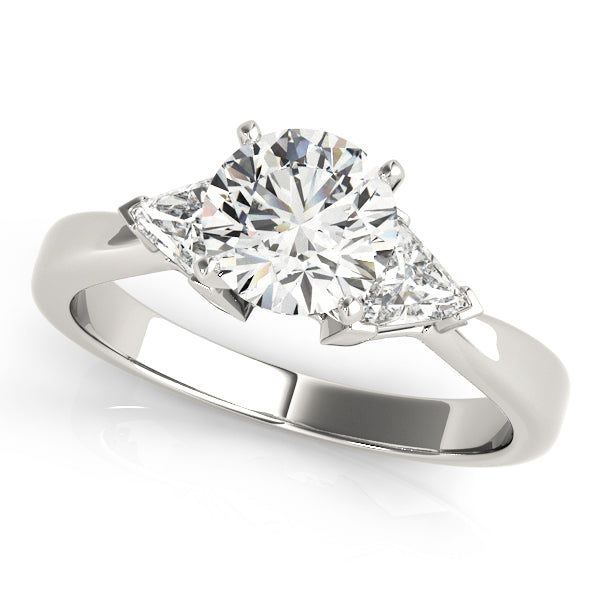 3 Stone Trillion Engagement Ring