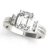 Emerald Color Rings Engagement Ring