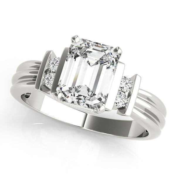 Emerald Color Rings Engagement Ring