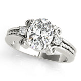 Oval Color Rings Engagement Ring