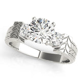 3 Stone Round Engagement Ring