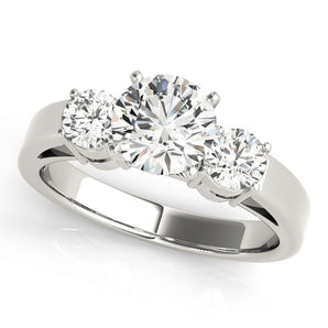 3 Stone Round Engagement Ring