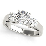 3 Stone Round Engagement Ring